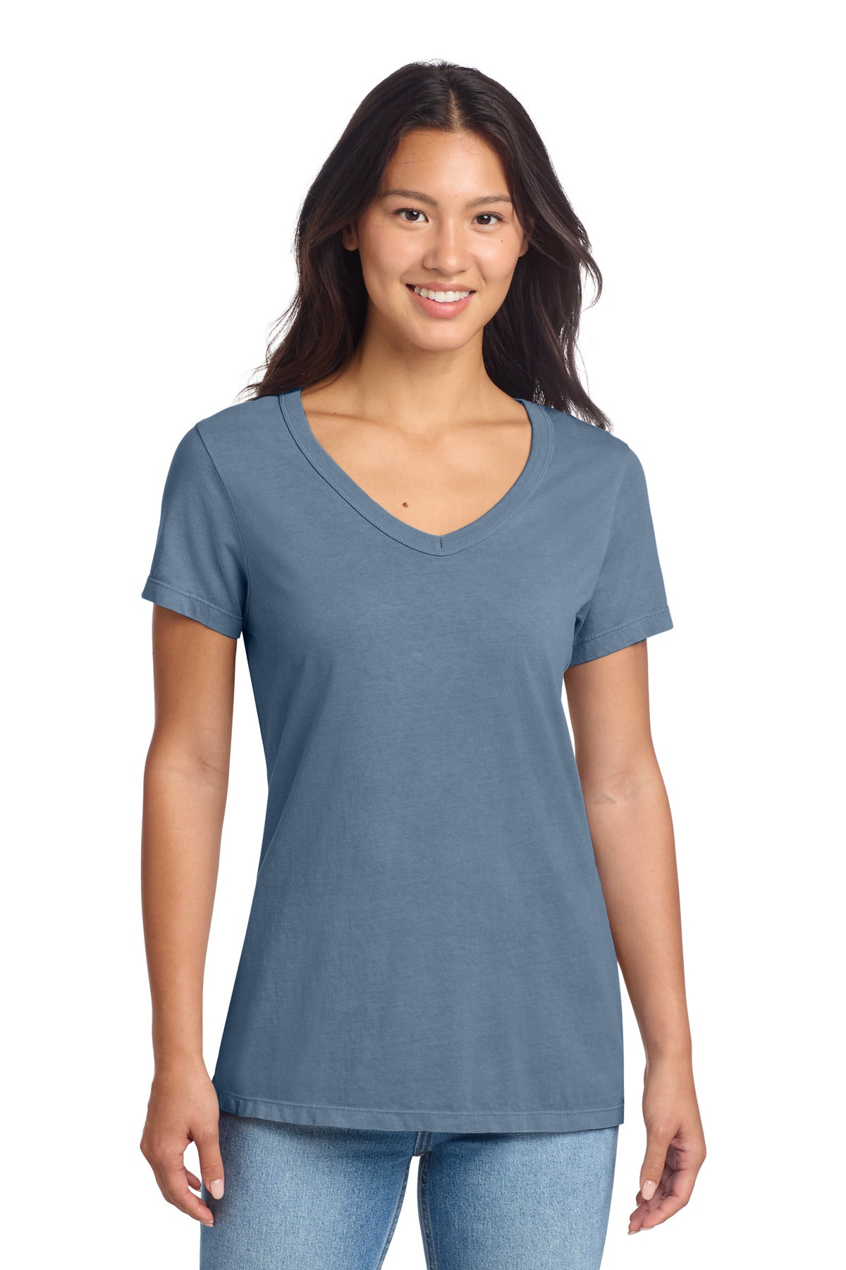 Port & Co - Women's Beach Wash ® Garment-Dyed V-Neck Tee (LPC099V)