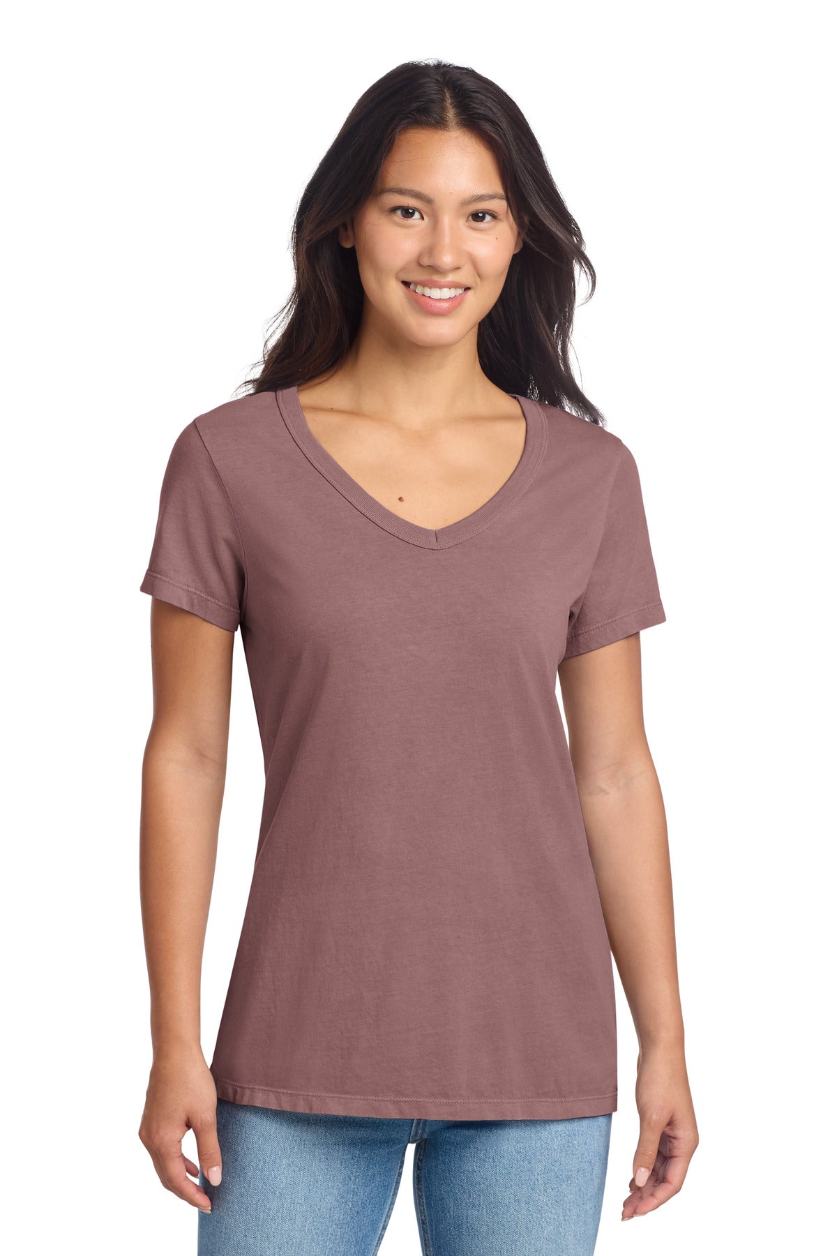 Port & Co - Women's Beach Wash ® Garment-Dyed V-Neck Tee (LPC099V)