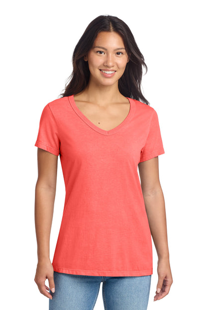 Port & Co - Women's Beach Wash ® Garment-Dyed V-Neck Tee (LPC099V)