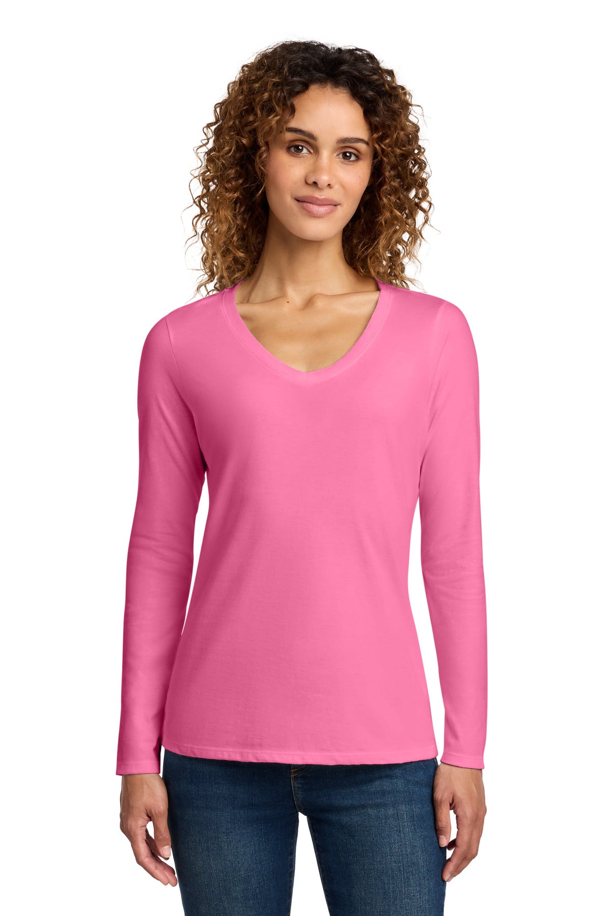 Port & Co -  Women's Long Sleeve Fan Favorite V-Neck Tee (LPC450VLS)