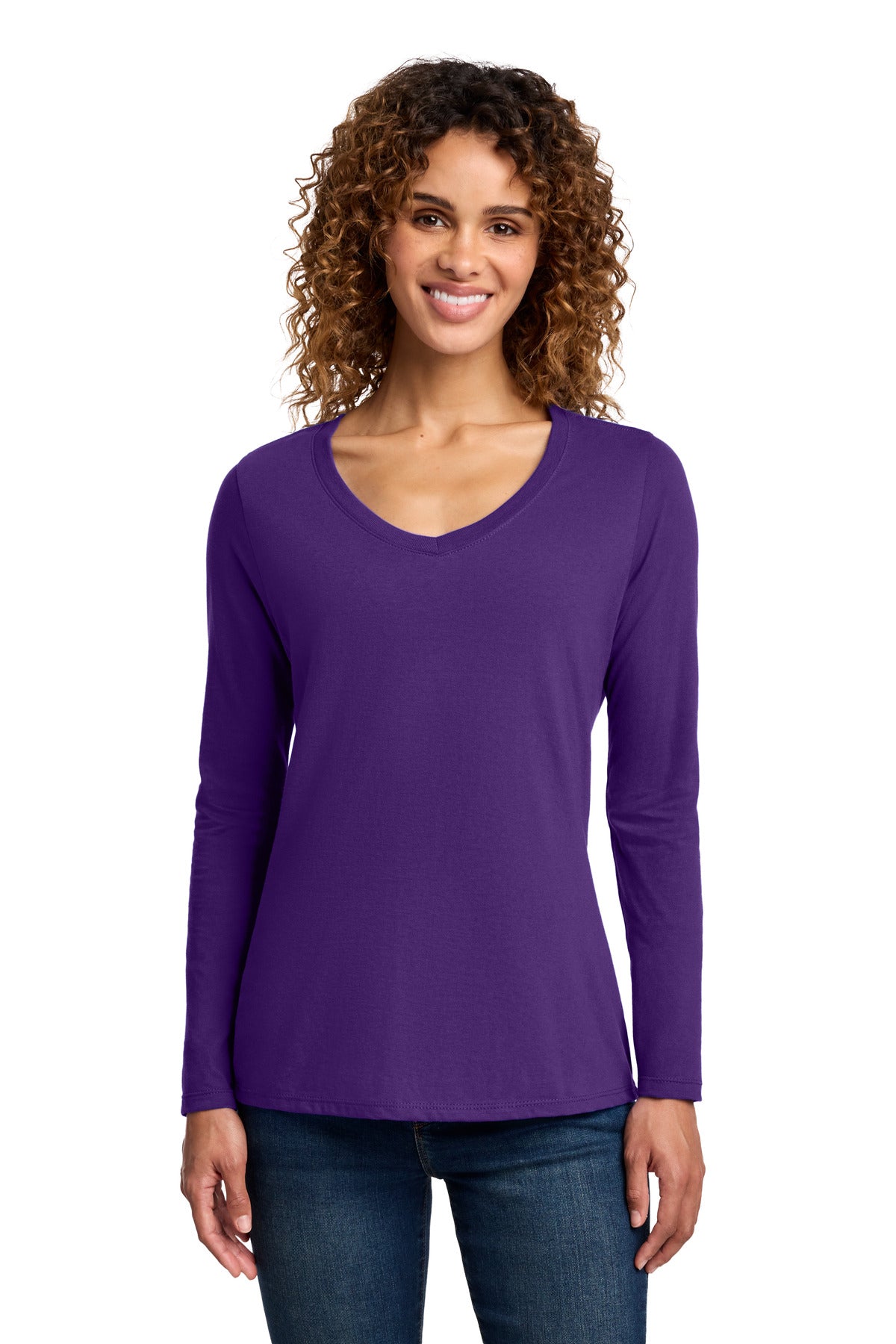 Port & Co -  Women's Long Sleeve Fan Favorite V-Neck Tee (LPC450VLS)