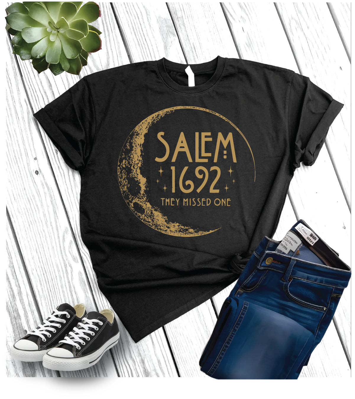 Cotton Heritage Women's Classic T-Shirt (W1240) with Salem Design