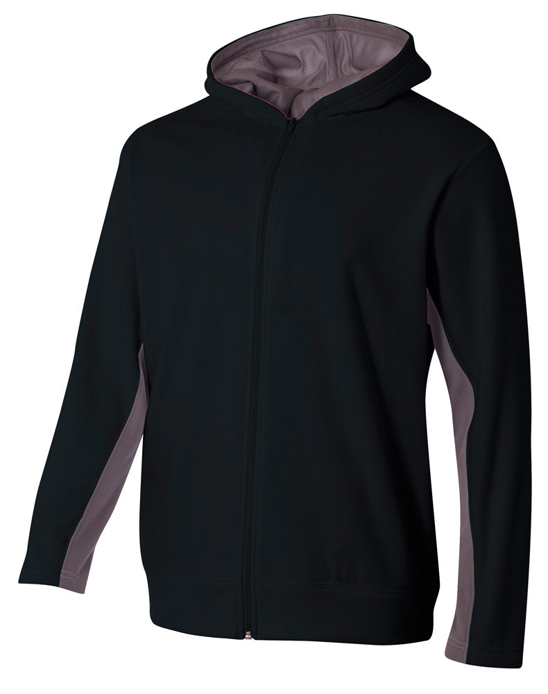 A4 - Full Zip Color Block Fleece Hoodie (NB4251)