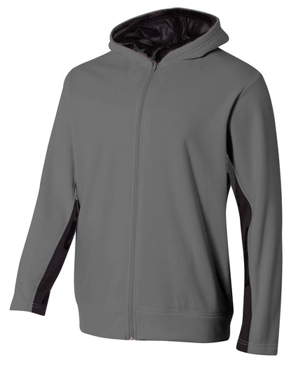 A4 - Full Zip Color Block Fleece Hoodie (NB4251)