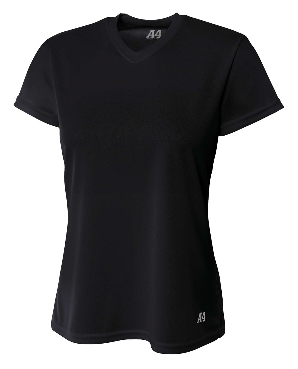 A4 - Short Sleeve V-Neck Bird's Eye Mesh Tee (NW3254)