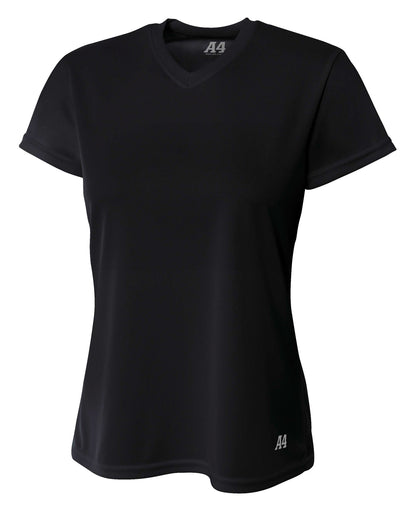A4 - Short Sleeve V-Neck Bird's Eye Mesh Tee (NW3254)