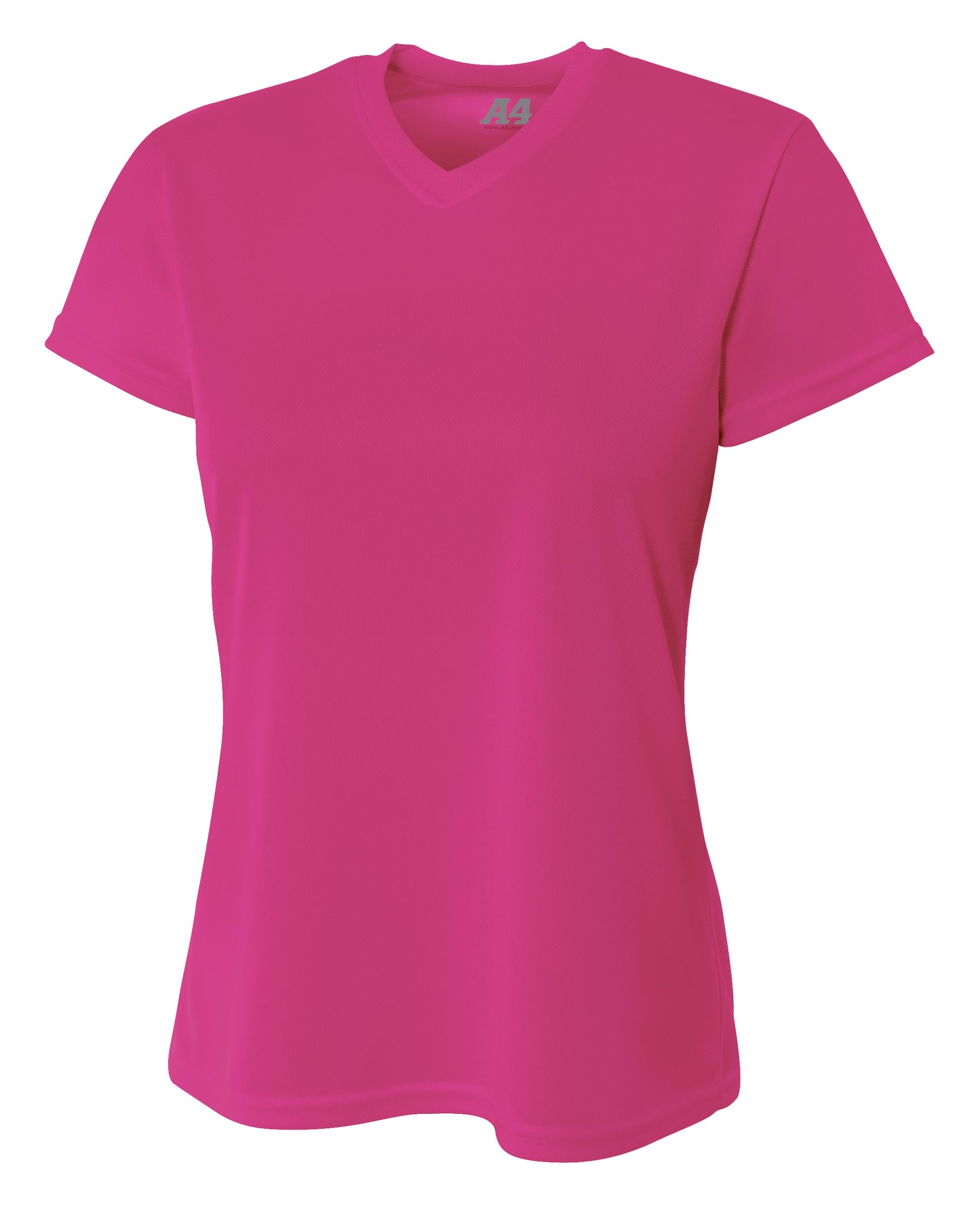 A4 - Short Sleeve V-Neck Bird's Eye Mesh Tee (NW3254)