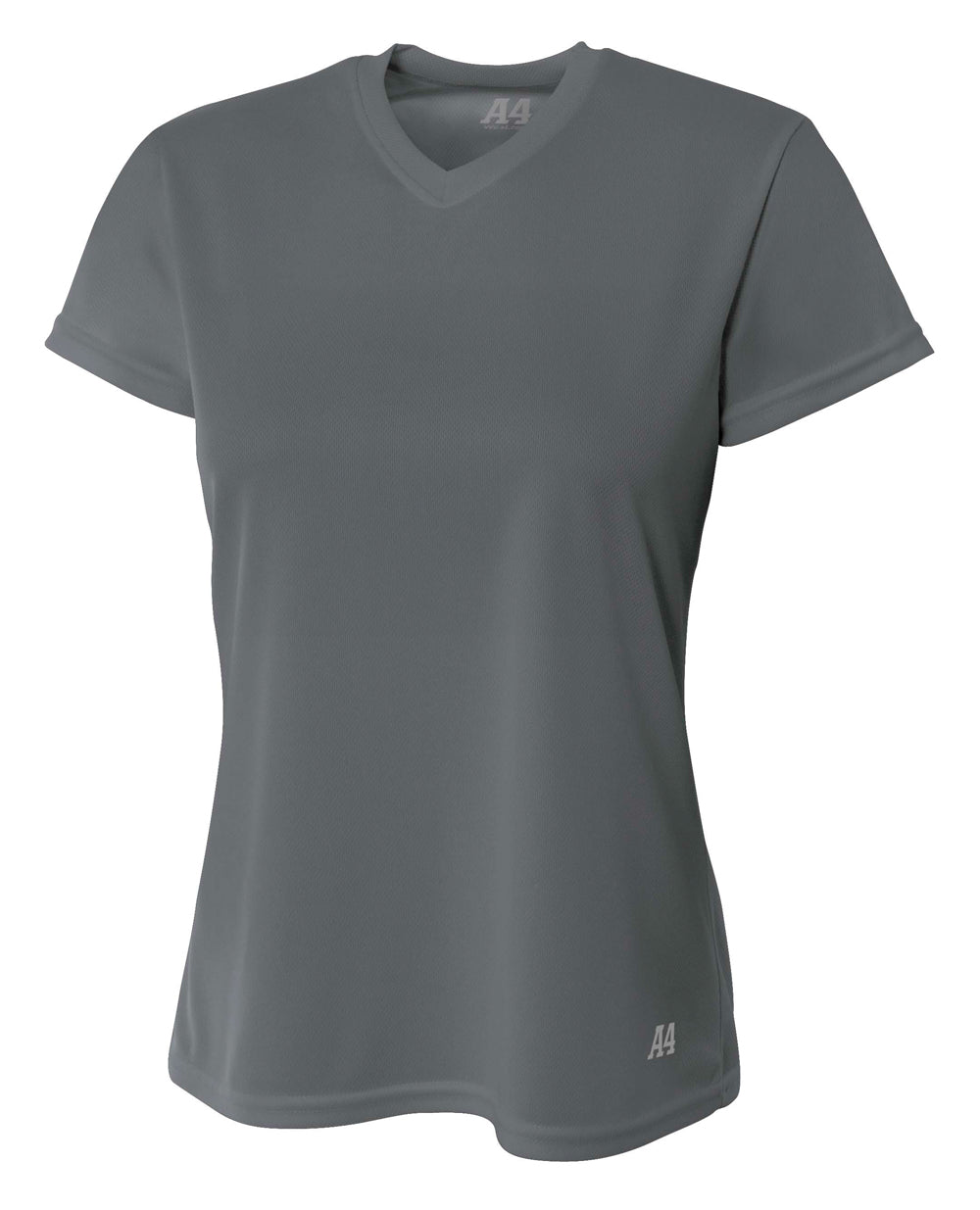 A4 - Short Sleeve V-Neck Bird's Eye Mesh Tee (NW3254)