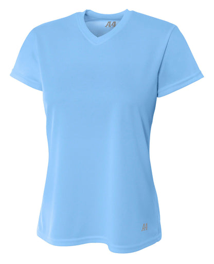 A4 - Short Sleeve V-Neck Bird's Eye Mesh Tee (NW3254)