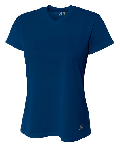 A4 - Short Sleeve V-Neck Bird's Eye Mesh Tee (NW3254)