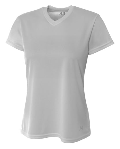 A4 - Short Sleeve V-Neck Bird's Eye Mesh Tee (NW3254)