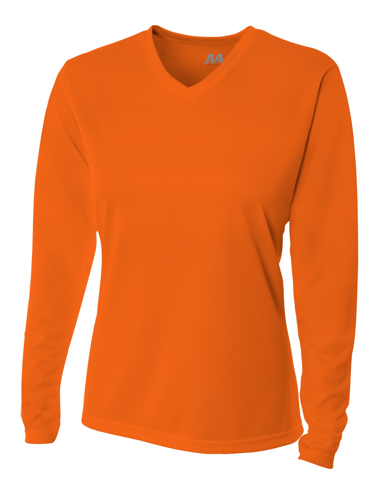 A4 - Long Sleeve V-Neck Bird's Eye Mesh Tee (NW3255)