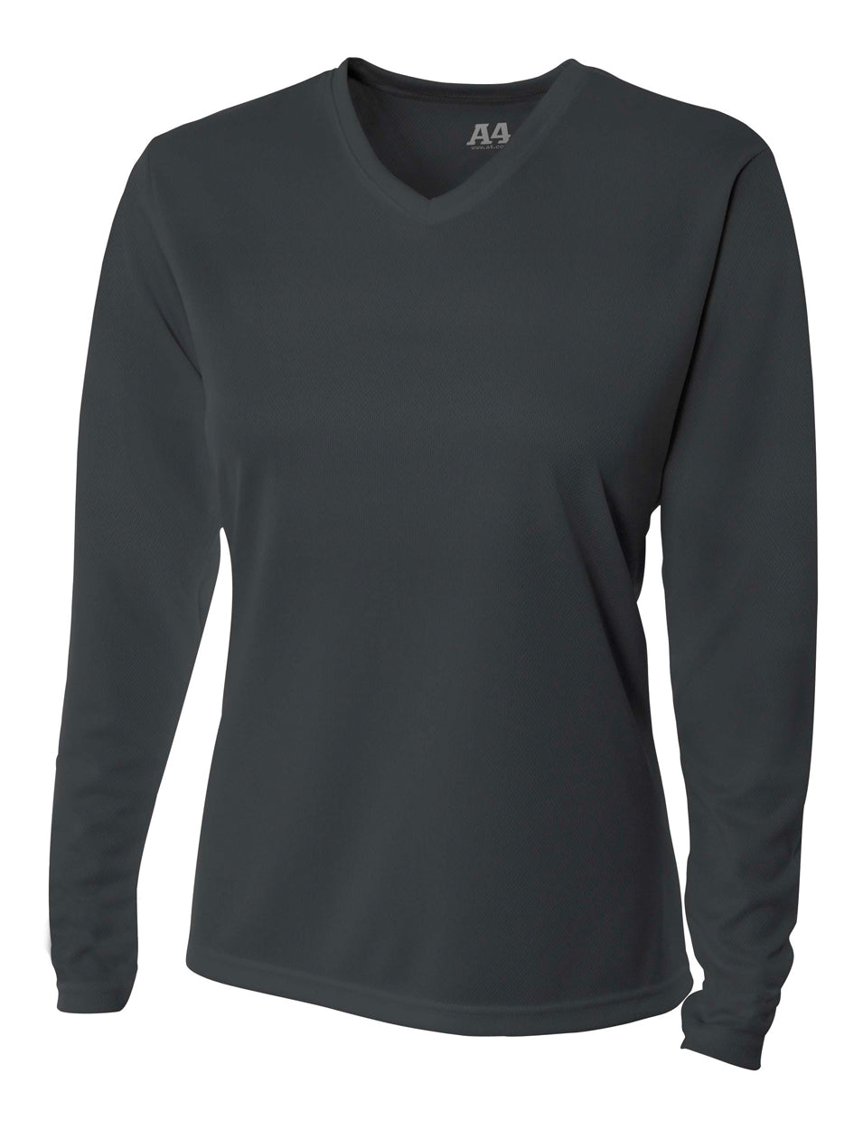 A4 - Long Sleeve V-Neck Bird's Eye Mesh Tee (NW3255)