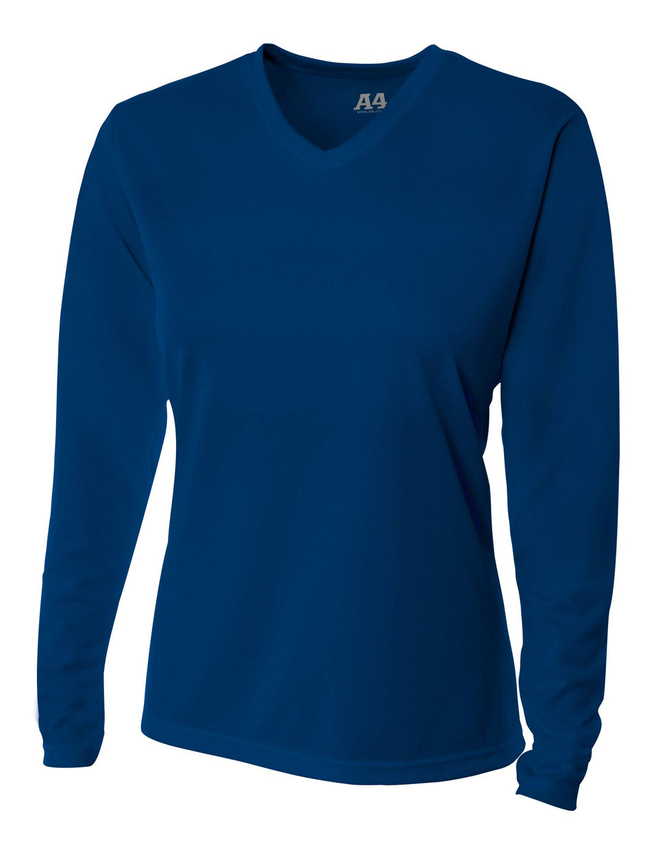 A4 - Long Sleeve V-Neck Bird's Eye Mesh Tee (NW3255)