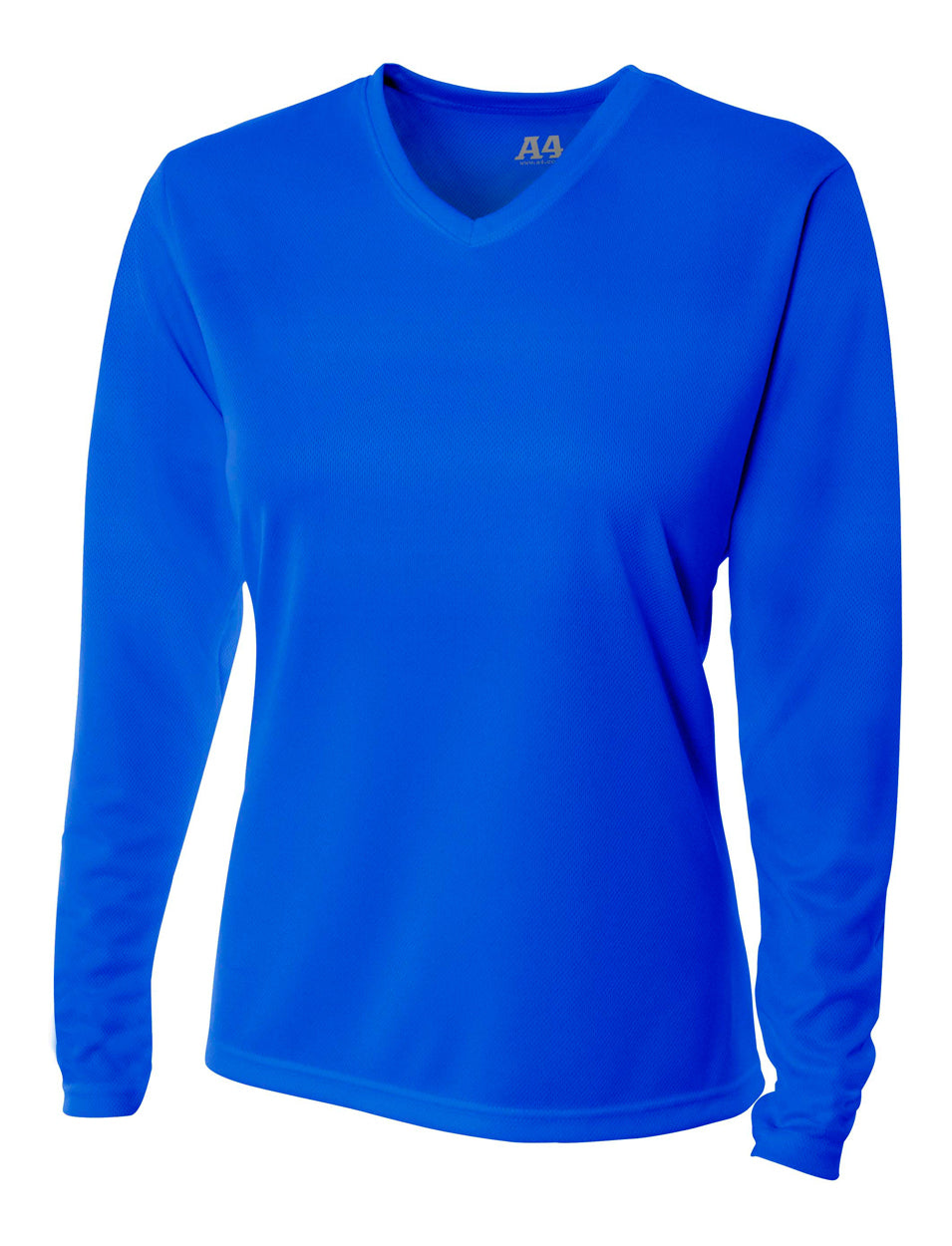 A4 - Long Sleeve V-Neck Bird's Eye Mesh Tee (NW3255)