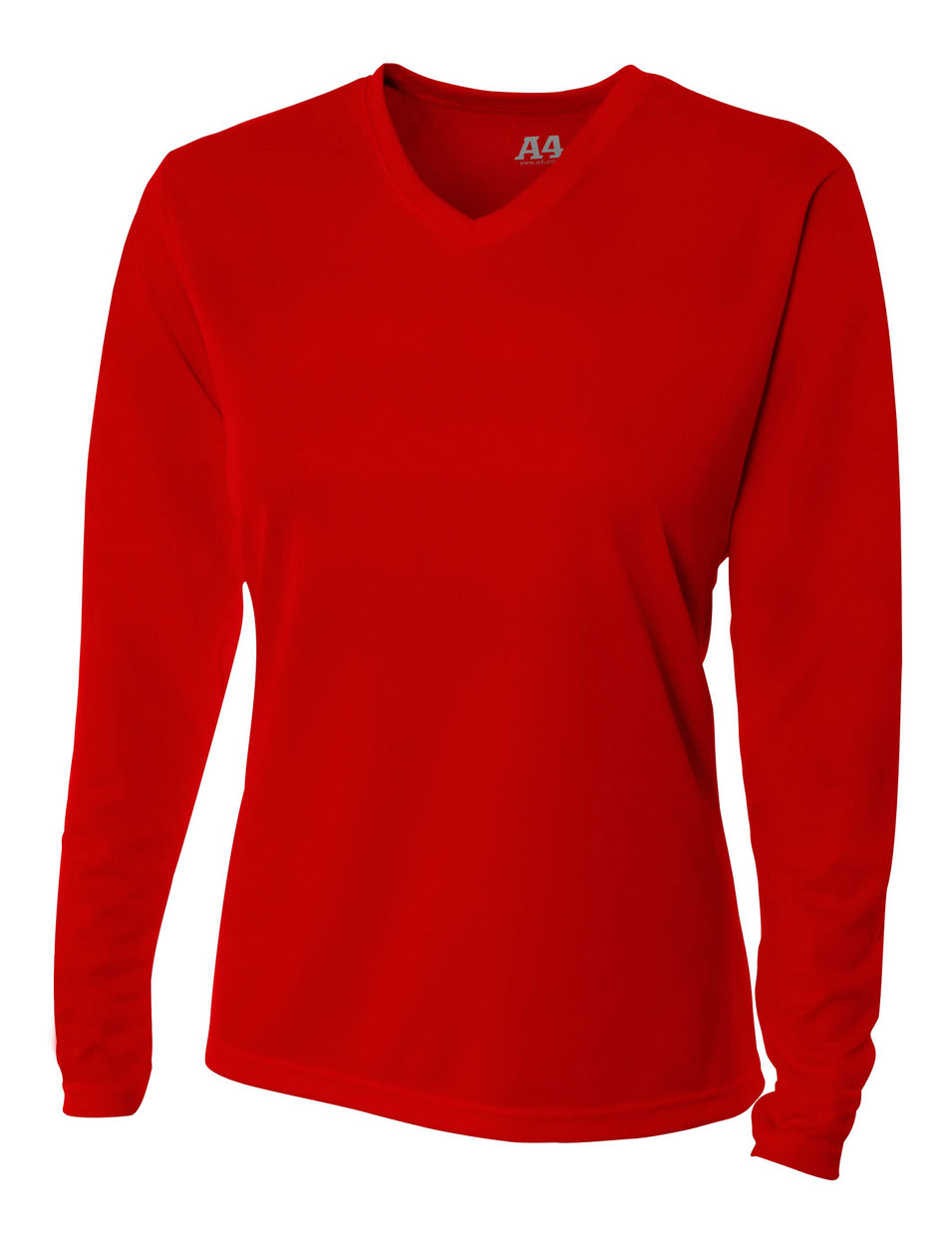 A4 - Long Sleeve V-Neck Bird's Eye Mesh Tee (NW3255)