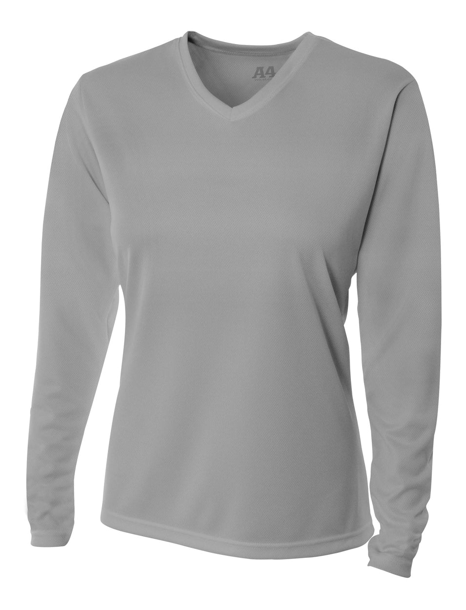A4 - Long Sleeve V-Neck Bird's Eye Mesh Tee (NW3255)