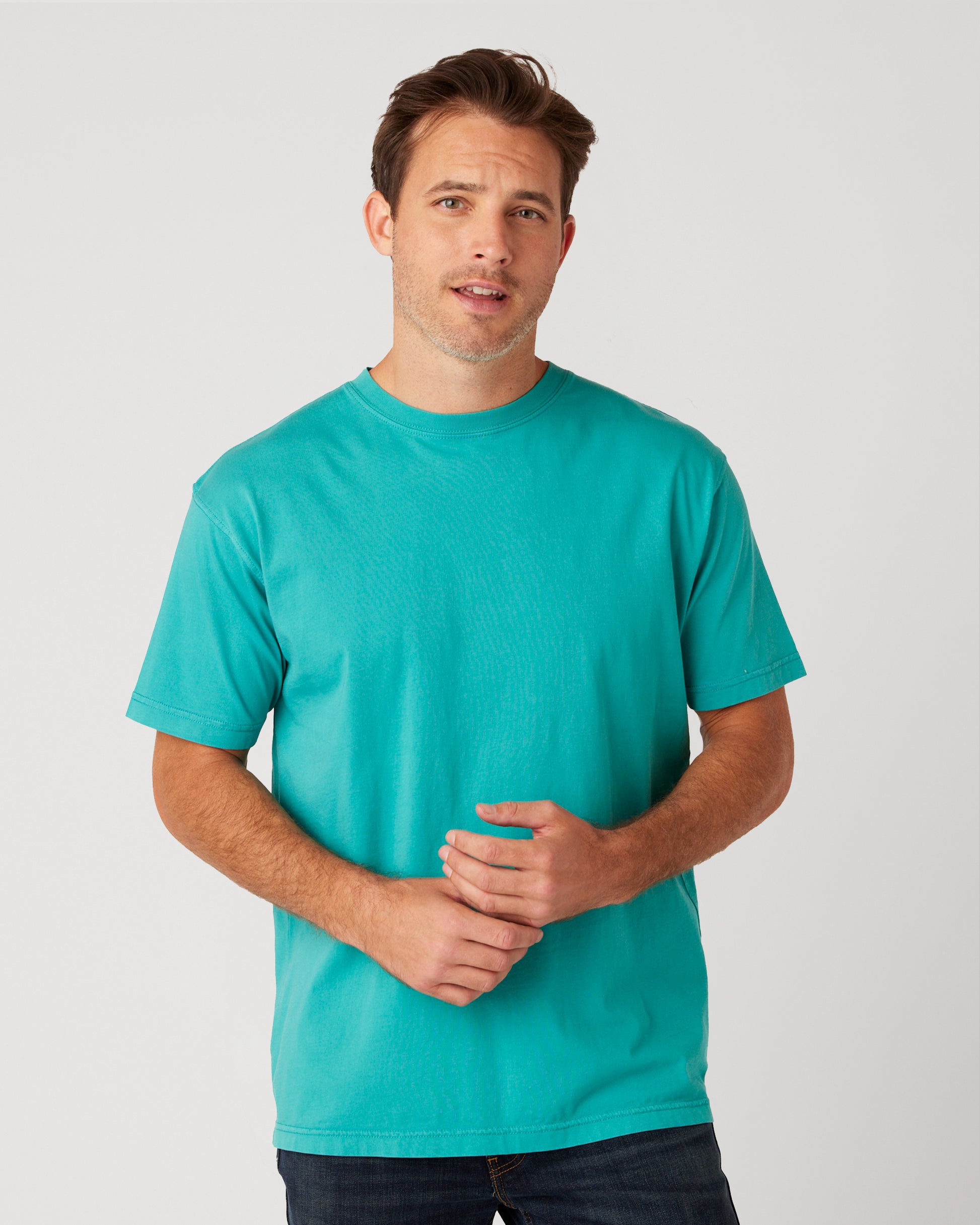 Cotton Heritage Garment Dyed Short Sleeve T-Shirt (OU1690) - Kraft Life Custom Apparel