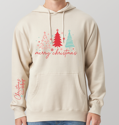 Cotton Heritage Lightweight Pullover Hoodie (M2500) with Christmas Vibes DTF Design