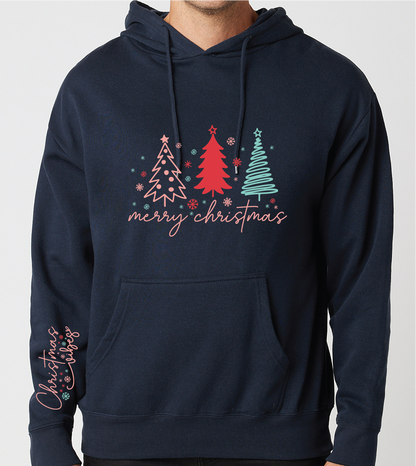 Cotton Heritage Lightweight Pullover Hoodie (M2500) with Christmas Vibes DTF Design