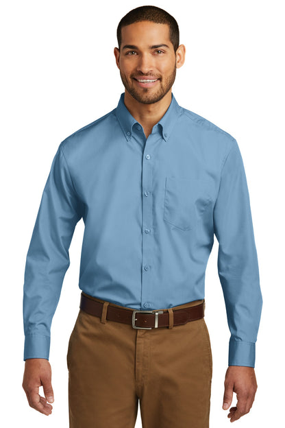 Port Authority - Long Sleeve Carefree Poplin Shirt (W100)