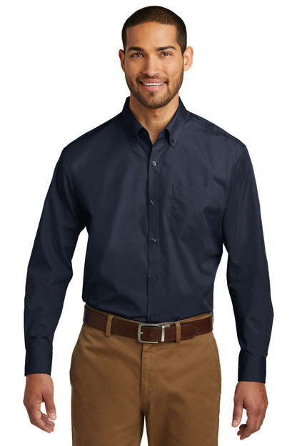 Port Authority - Long Sleeve Carefree Poplin Shirt (W100)