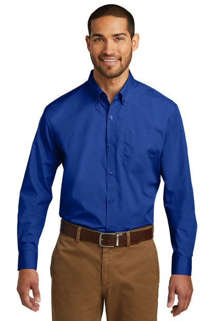 Port Authority - Long Sleeve Carefree Poplin Shirt (W100)