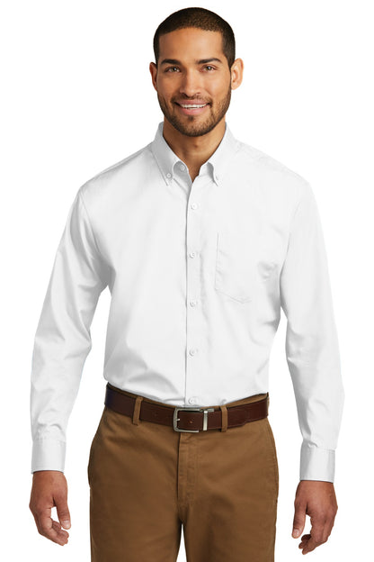 Port Authority - Long Sleeve Carefree Poplin Shirt (W100)