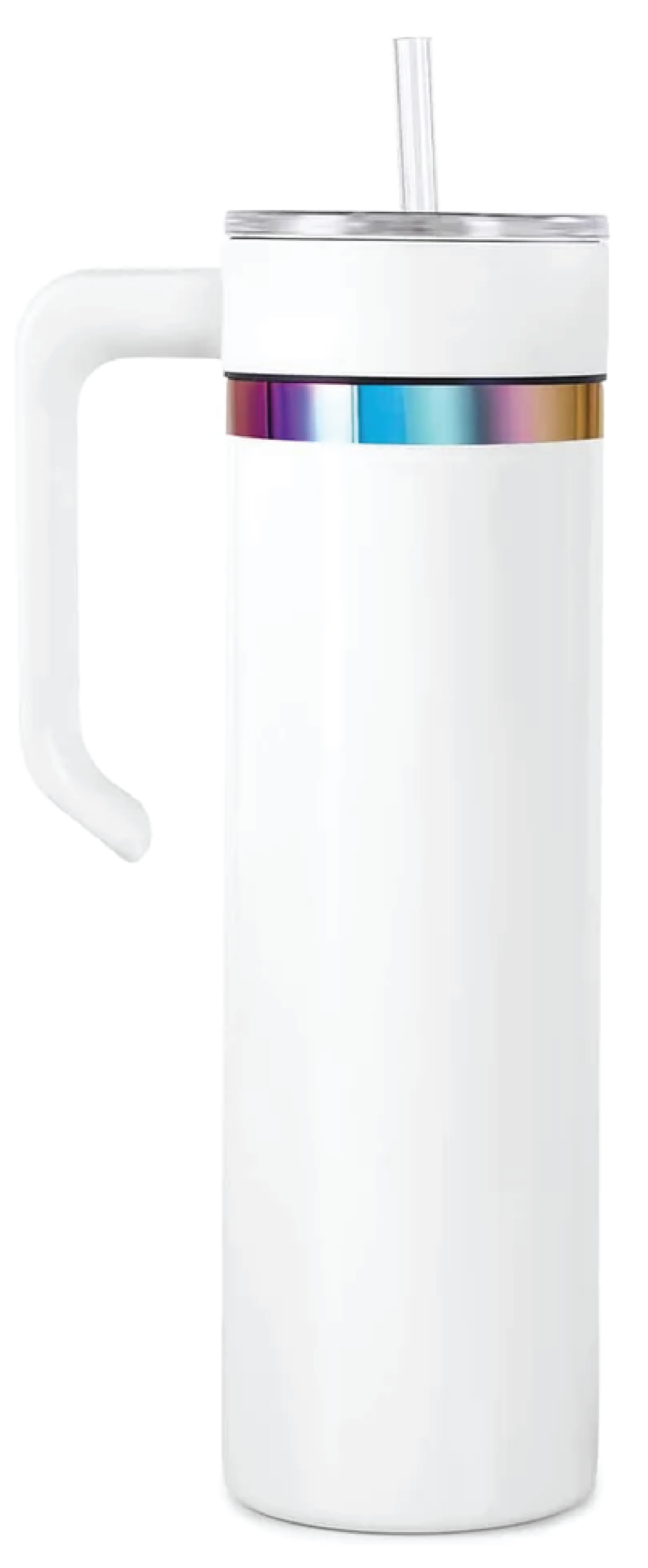 Skinny Rainbow Tumbler 20oz w/Handle