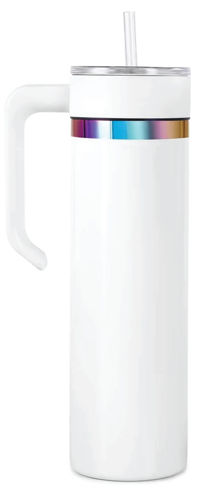 Skinny Rainbow Tumbler 20oz w/Handle
