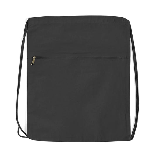 Zippered Cotton Canvas Drawstring Bag Backpack (BPK19)